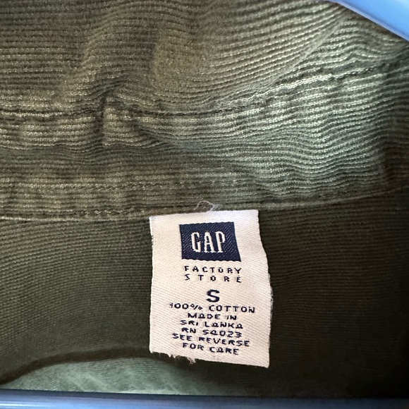 Olive green corduroy long sleeve button down - Picture 2 of 2